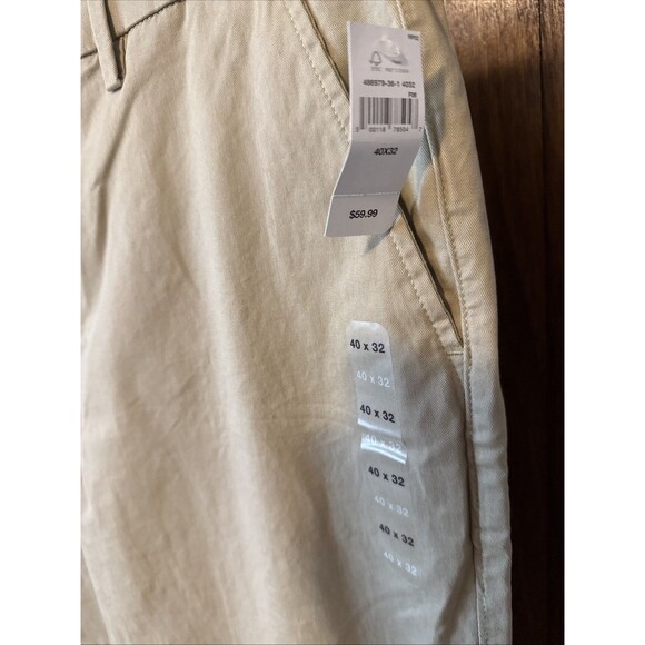 New Gap Mens Pants Beige Size 40x32 Essential Khaki Slim LegGapFlex Cotton Blend - Picture 2 of 6